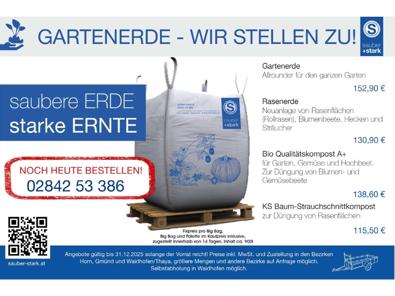 Gartenerde BigBag-Zustellung